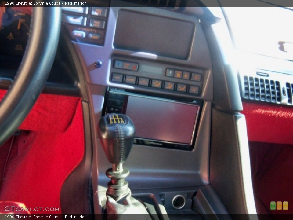 Red Interior Controls for the 1990 Chevrolet Corvette Coupe #56230260