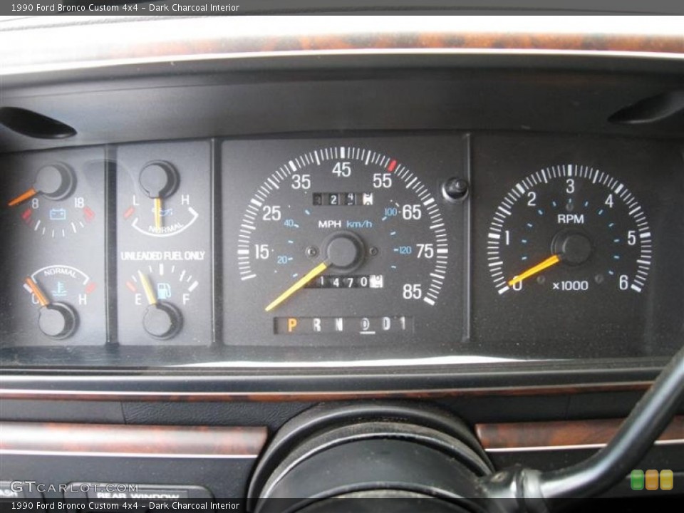 Dark Charcoal Interior Gauges for the 1990 Ford Bronco Custom 4x4 #56232869