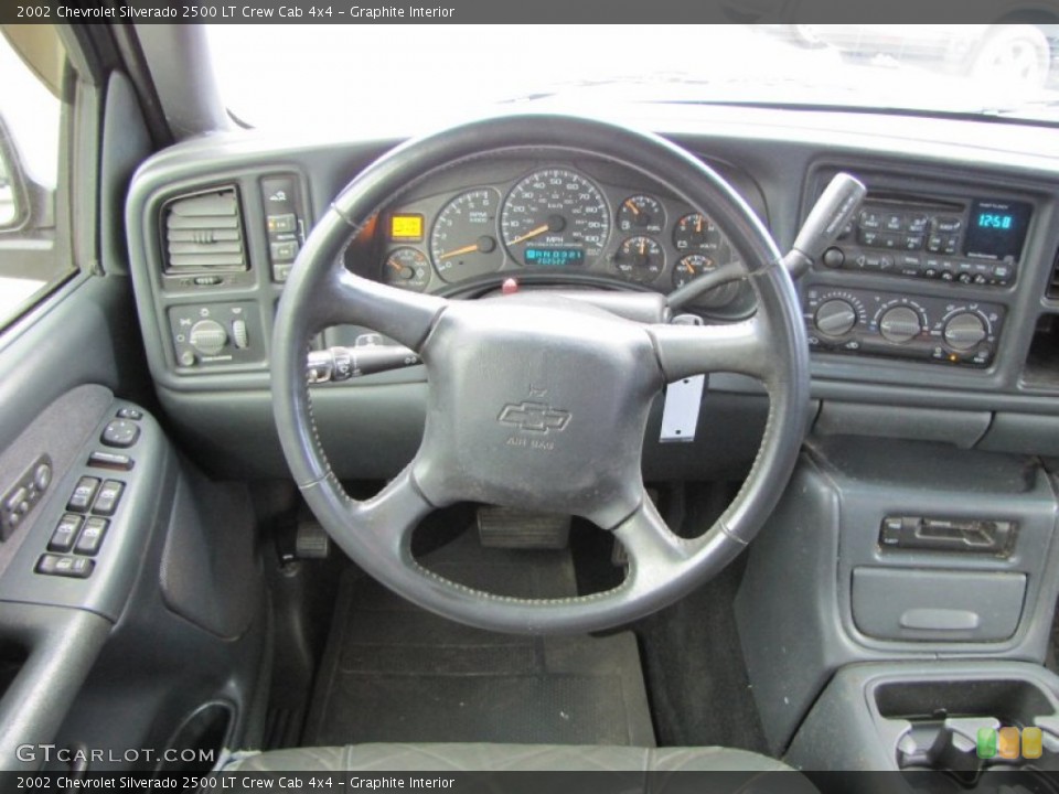 Graphite Interior Steering Wheel for the 2002 Chevrolet Silverado 2500 LT Crew Cab 4x4 #56233883