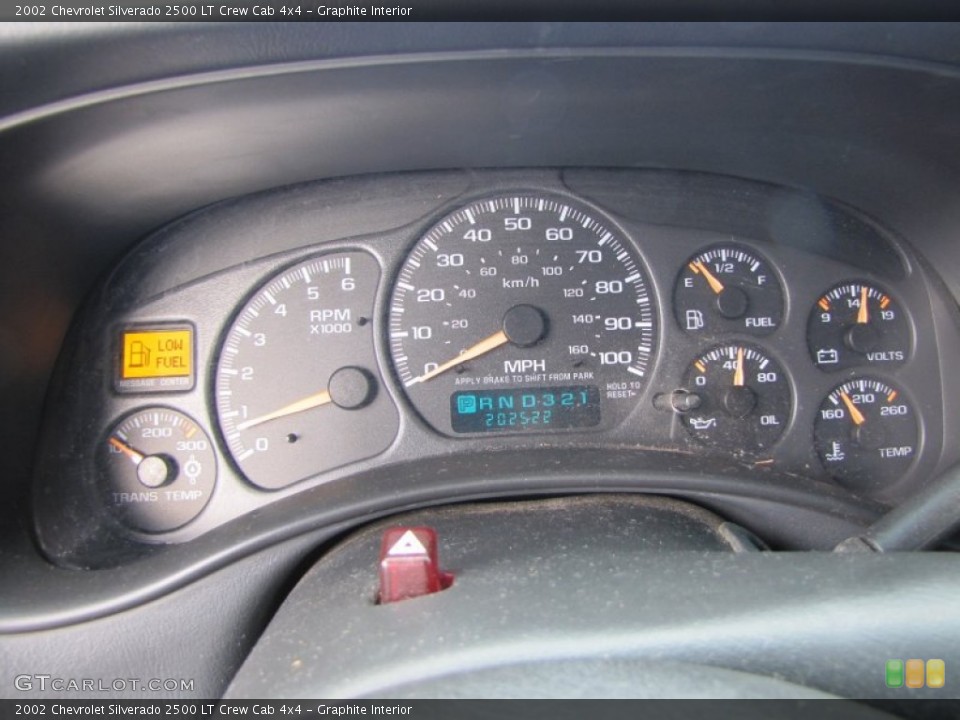 Graphite Interior Gauges for the 2002 Chevrolet Silverado 2500 LT Crew Cab 4x4 #56233892