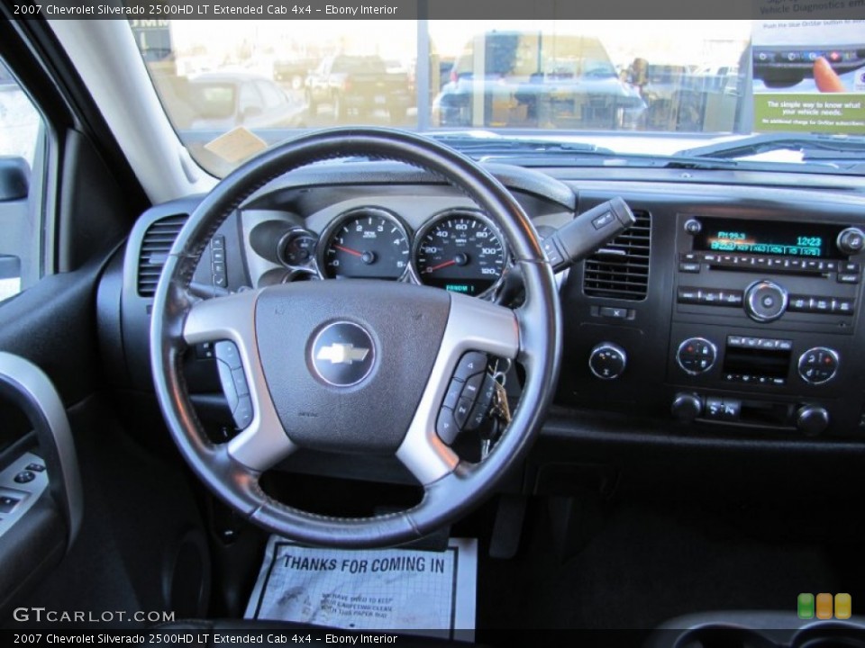 Ebony Interior Dashboard for the 2007 Chevrolet Silverado 2500HD LT Extended Cab 4x4 #56233919