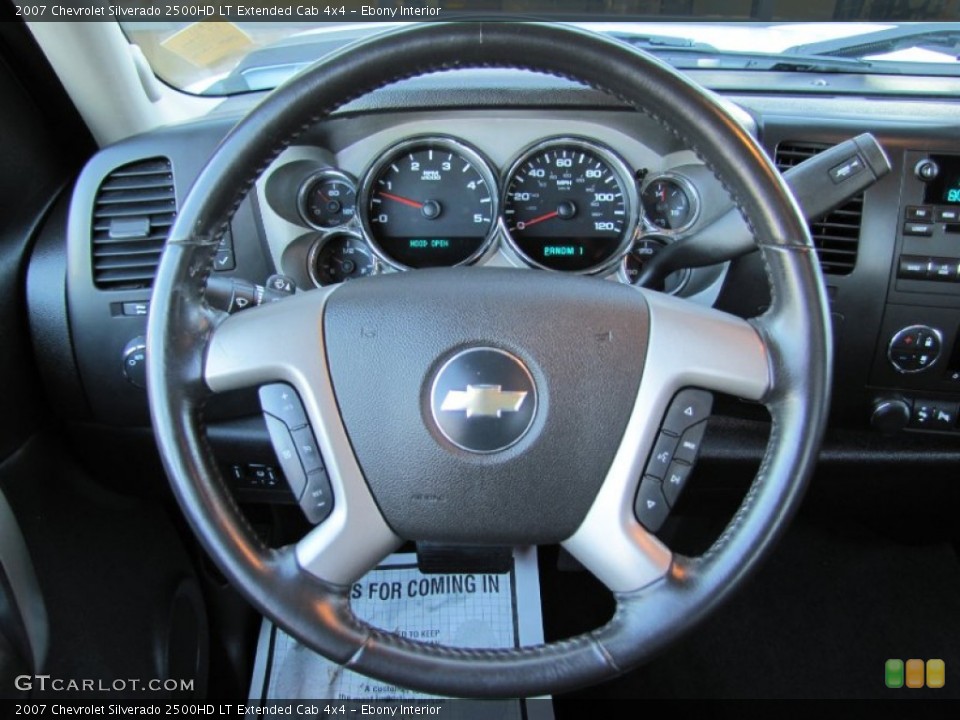 Ebony Interior Steering Wheel for the 2007 Chevrolet Silverado 2500HD LT Extended Cab 4x4 #56233937