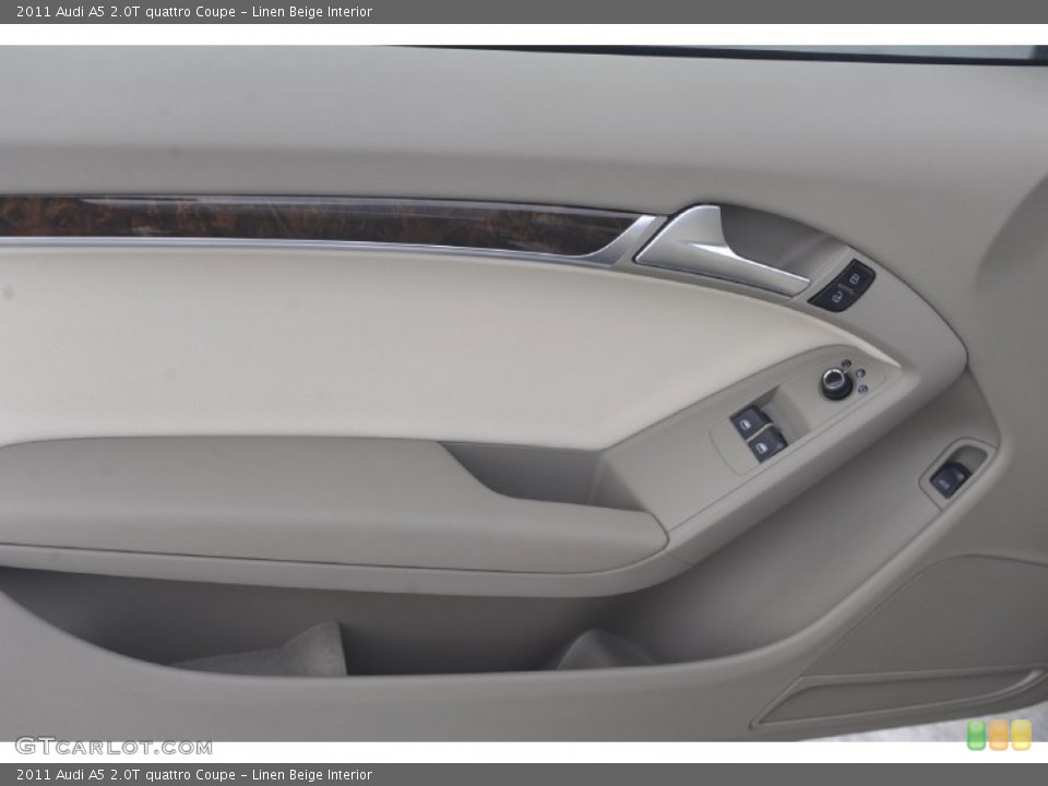 Linen Beige Interior Door Panel for the 2011 Audi A5 2.0T quattro Coupe #56234543