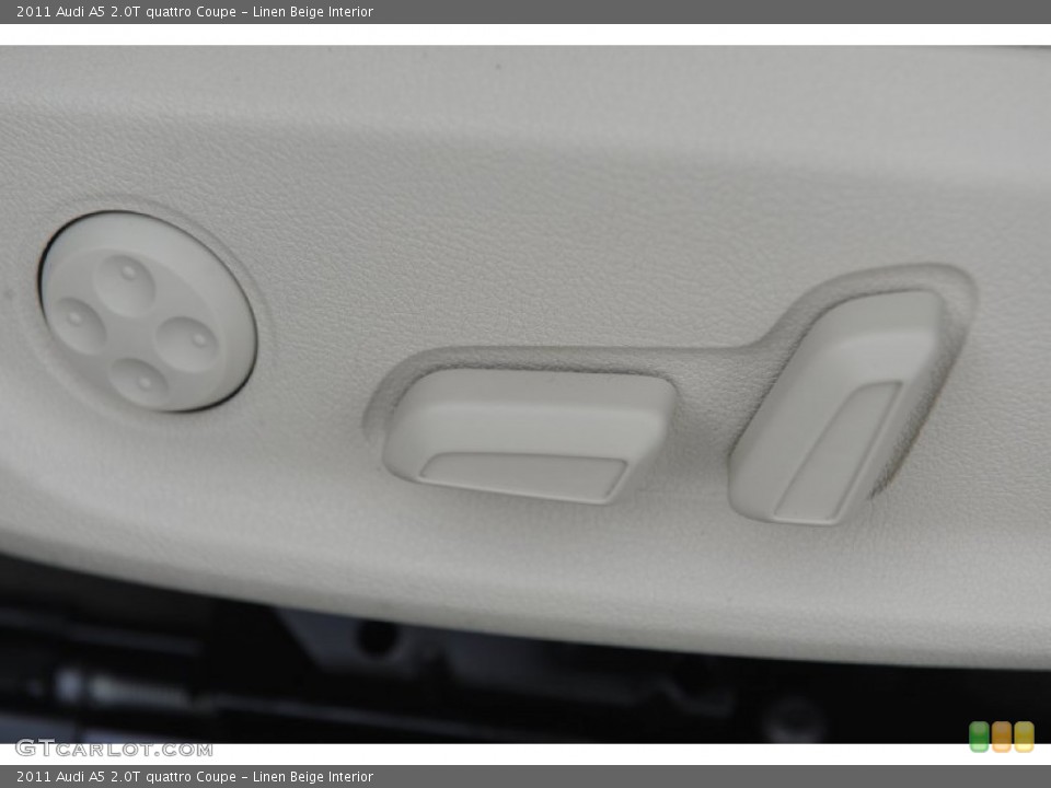 Linen Beige Interior Controls for the 2011 Audi A5 2.0T quattro Coupe #56234549
