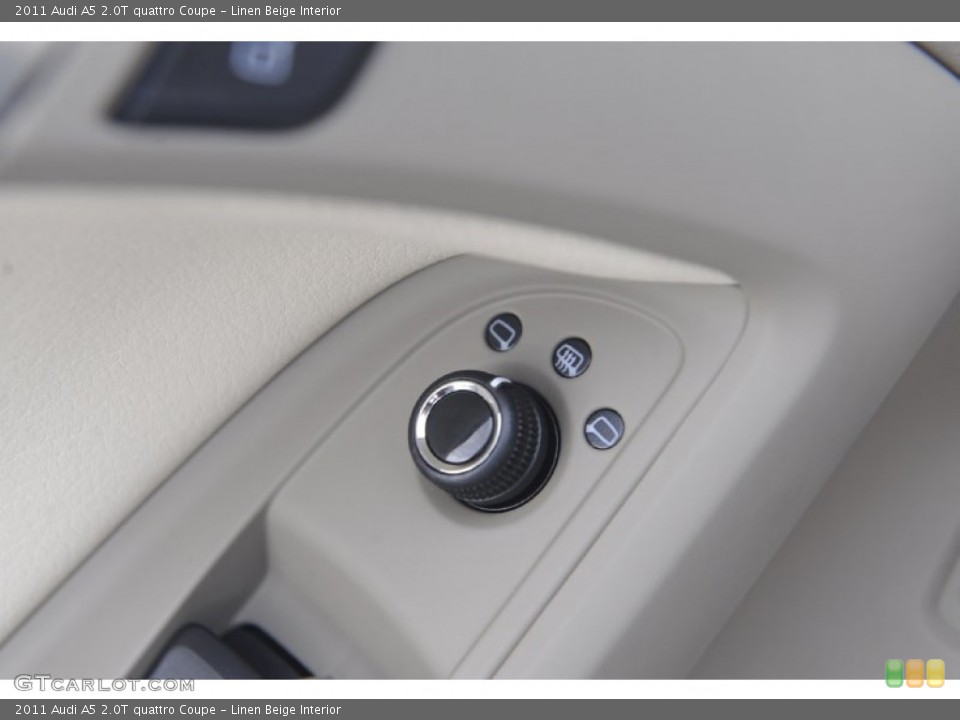 Linen Beige Interior Controls for the 2011 Audi A5 2.0T quattro Coupe #56234558