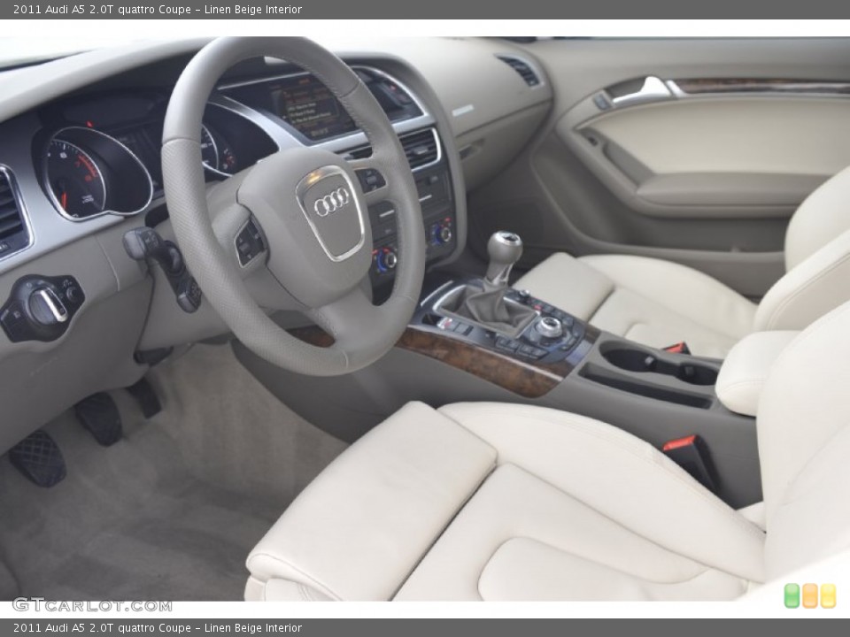 Linen Beige Interior Prime Interior for the 2011 Audi A5 2.0T quattro Coupe #56234574