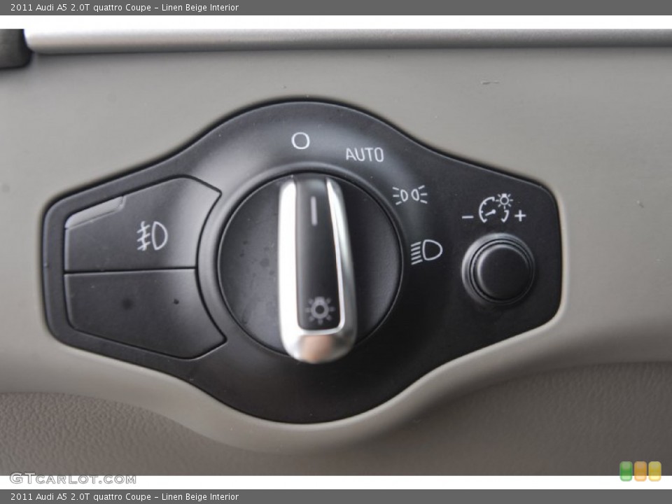 Linen Beige Interior Controls for the 2011 Audi A5 2.0T quattro Coupe #56234769