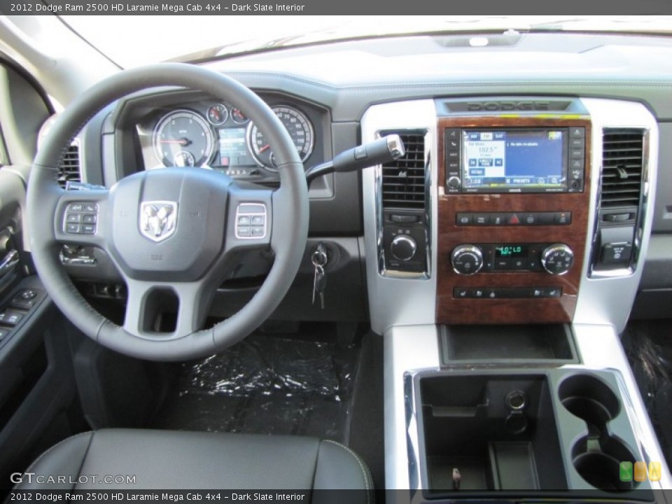 Dark Slate Interior Dashboard for the 2012 Dodge Ram 2500 HD Laramie Mega Cab 4x4 #56234777