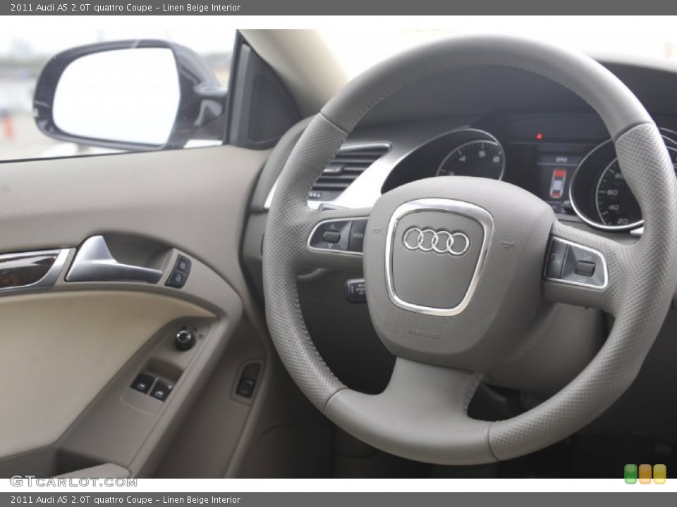 Linen Beige Interior Steering Wheel for the 2011 Audi A5 2.0T quattro Coupe #56234801