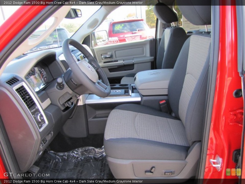 Dark Slate Gray/Medium Graystone Interior Photo for the 2012 Dodge Ram 1500 Big Horn Crew Cab 4x4 #56234945