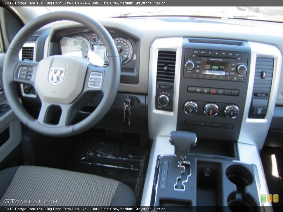 Dark Slate Gray/Medium Graystone Interior Dashboard for the 2012 Dodge Ram 1500 Big Horn Crew Cab 4x4 #56234972