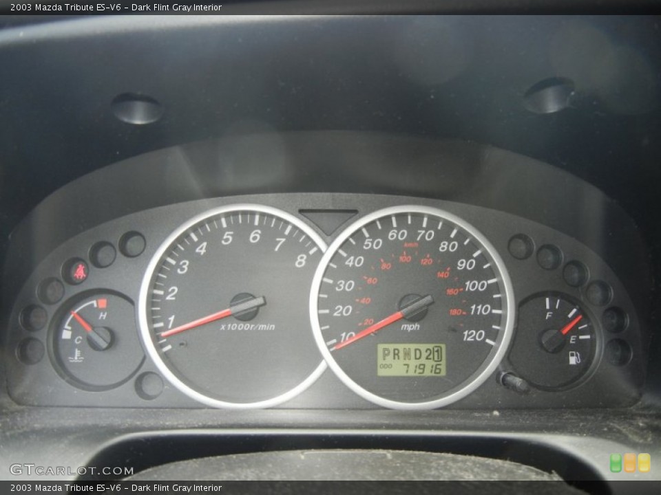 Dark Flint Gray Interior Gauges for the 2003 Mazda Tribute ES-V6 #56235956
