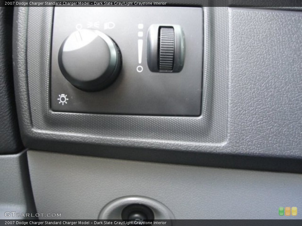 Dark Slate Gray/Light Graystone Interior Controls for the 2007 Dodge Charger  #56236448