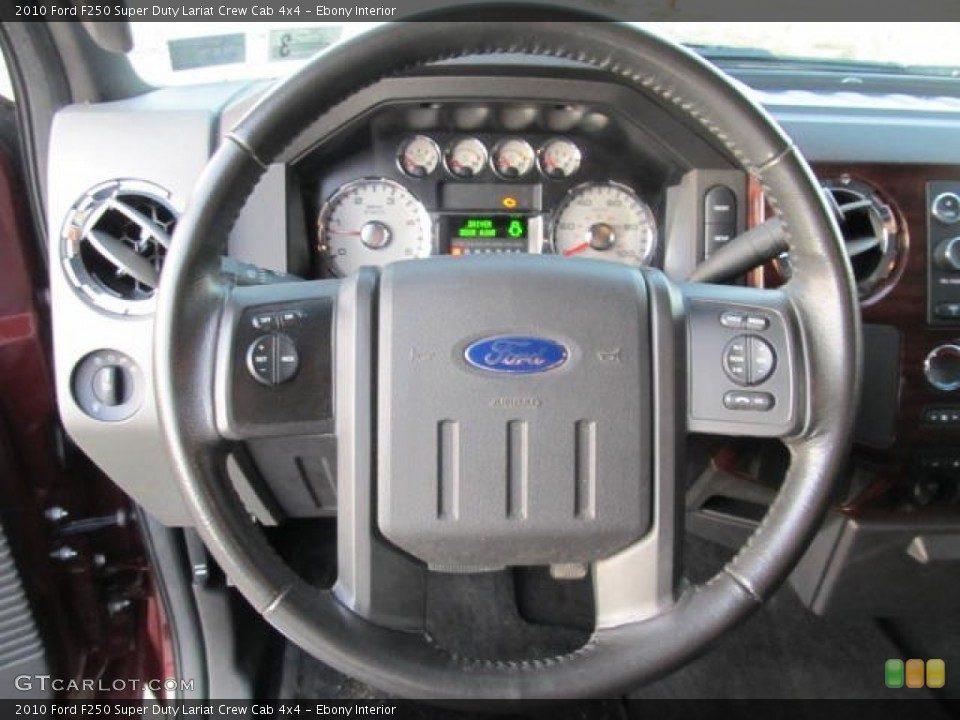 Ebony Interior Steering Wheel for the 2010 Ford F250 Super Duty Lariat Crew Cab 4x4 #56236964