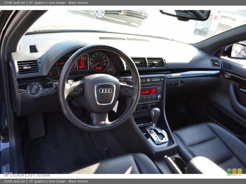 Black Interior Dashboard for the 2008 Audi A4 2.0T quattro S-Line Sedan #56238314