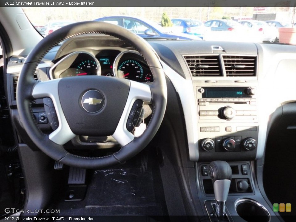 Ebony Interior Dashboard for the 2012 Chevrolet Traverse LT AWD #56240513
