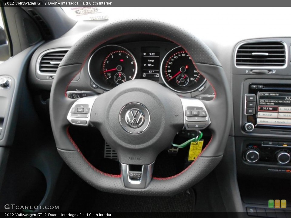 Interlagos Plaid Cloth Interior Steering Wheel for the 2012 Volkswagen GTI 2 Door #56241692