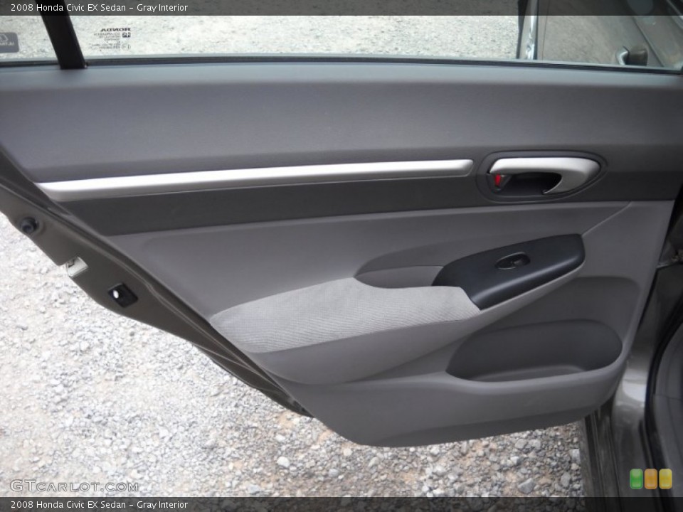 Gray Interior Door Panel for the 2008 Honda Civic EX Sedan #56245070