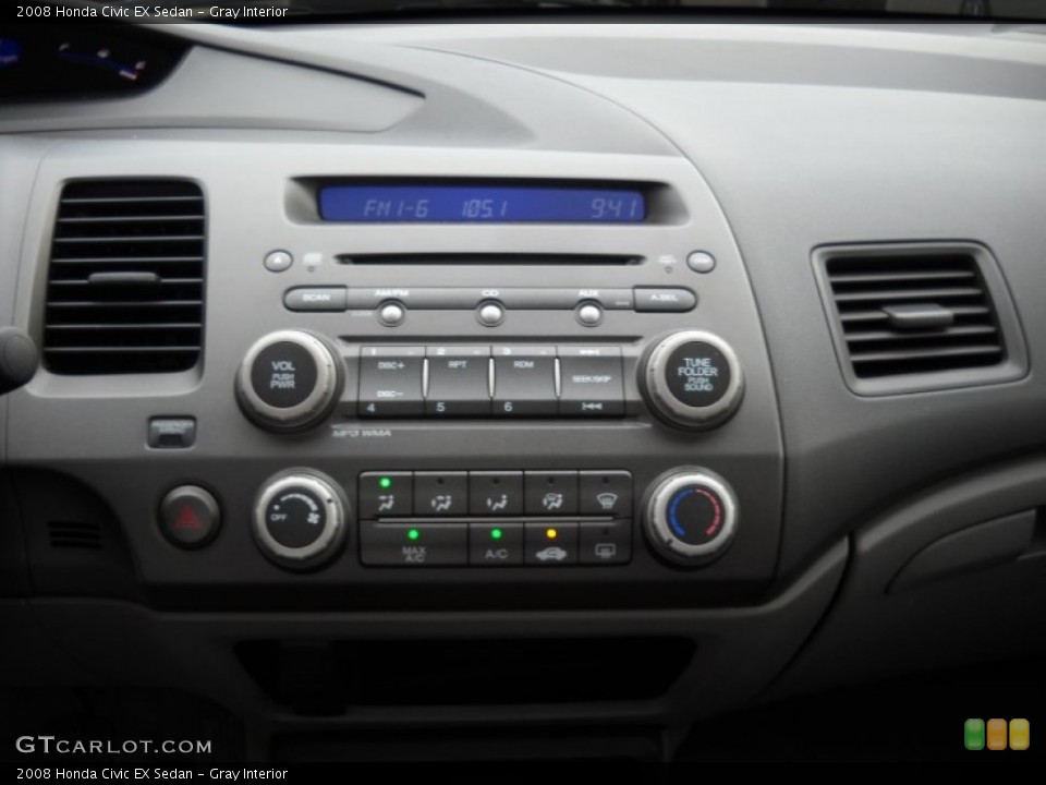 Gray Interior Controls for the 2008 Honda Civic EX Sedan #56245168