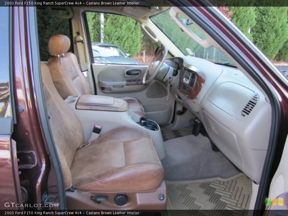 Castano Brown Leather Interior Photo for the 2003 Ford F150 King Ranch SuperCrew 4x4 #56246633