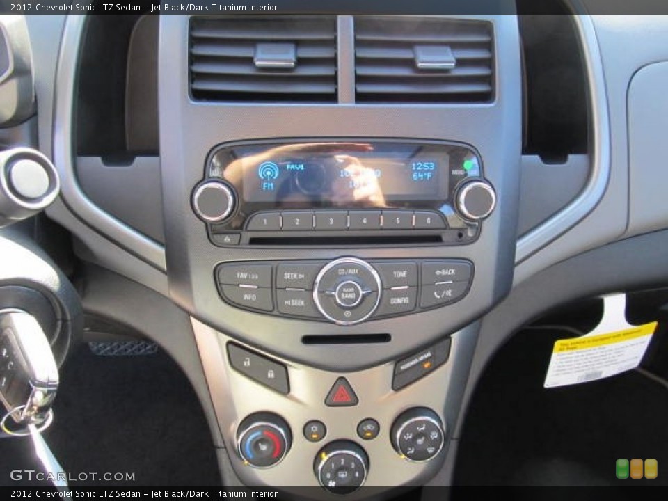 Jet Black/Dark Titanium Interior Controls for the 2012 Chevrolet Sonic LTZ Sedan #56252612