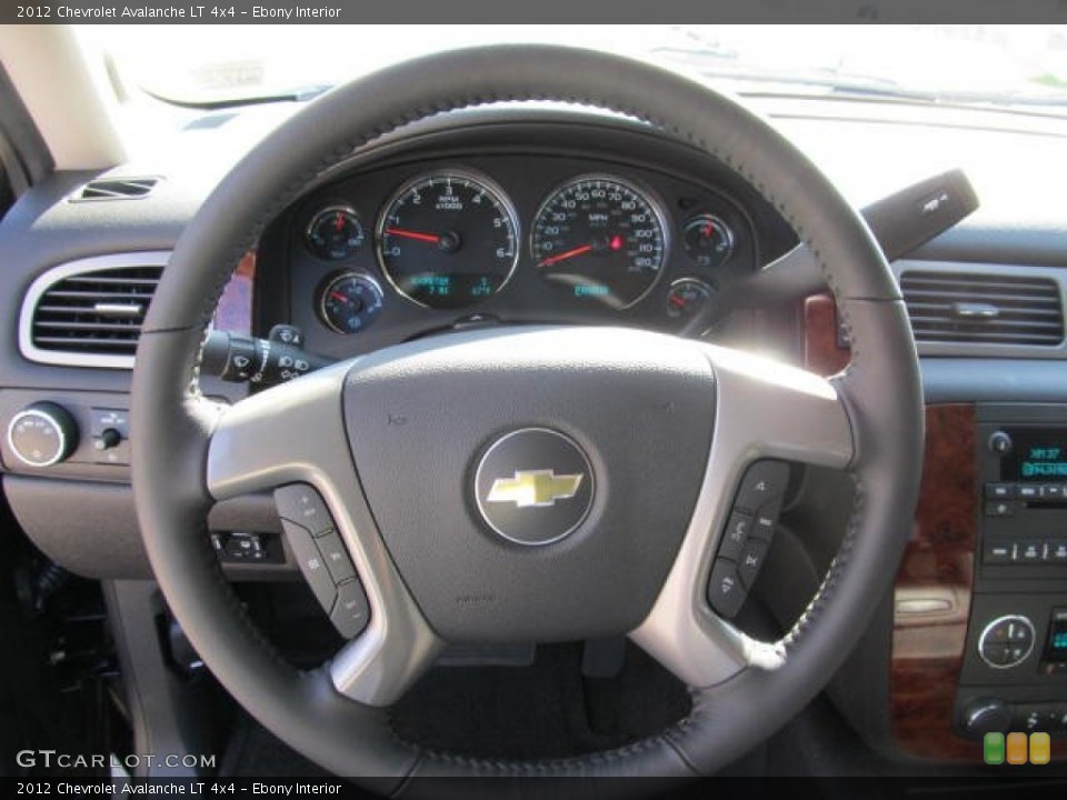 Ebony Interior Steering Wheel for the 2012 Chevrolet Avalanche LT 4x4 #56252864