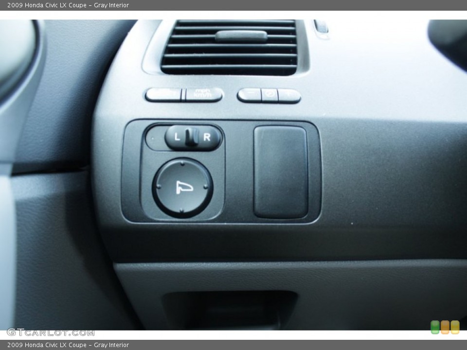 Gray Interior Controls for the 2009 Honda Civic LX Coupe #56253593