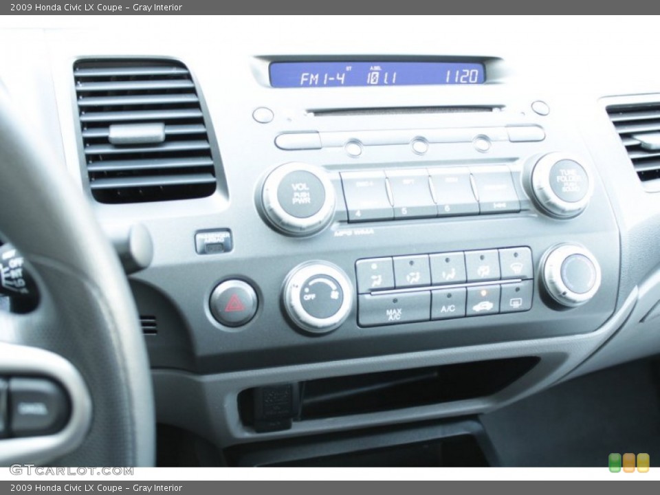 Gray Interior Controls for the 2009 Honda Civic LX Coupe #56253620