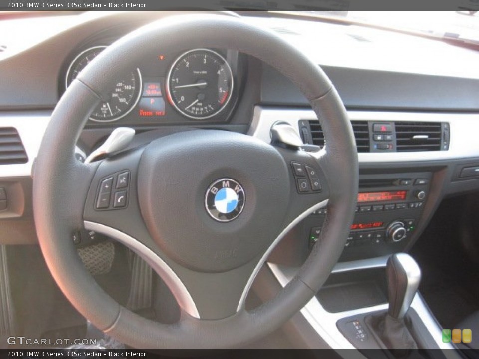Black Interior Steering Wheel for the 2010 BMW 3 Series 335d Sedan #56254550