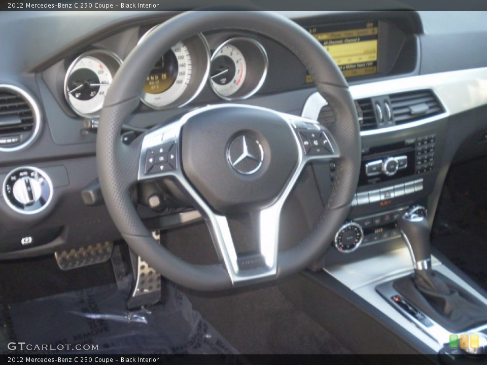 Black Interior Steering Wheel for the 2012 Mercedes-Benz C 250 Coupe #56255237