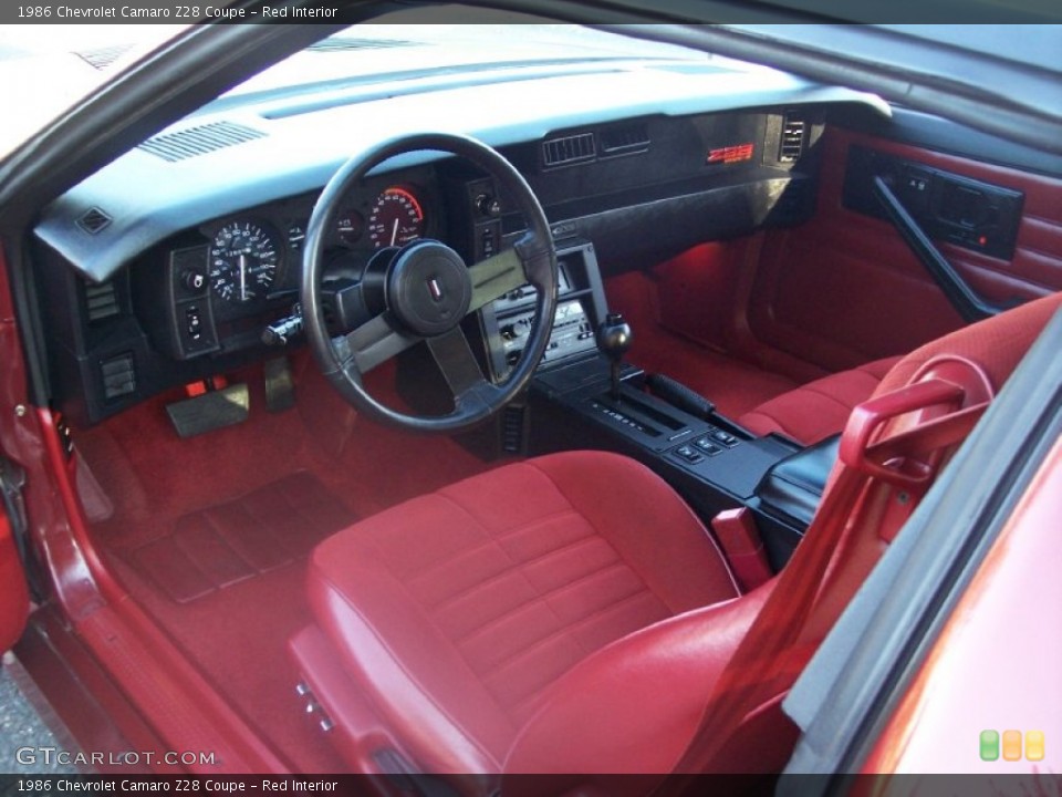 Red 1986 Chevrolet Camaro Interiors