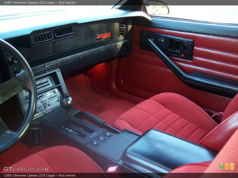Red Interior Photo for the 1986 Chevrolet Camaro Z28 Coupe #56259017
