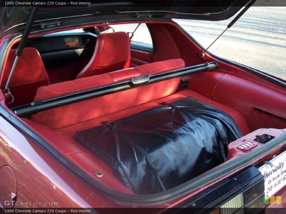 Red Interior Trunk for the 1986 Chevrolet Camaro Z28 Coupe #56259140