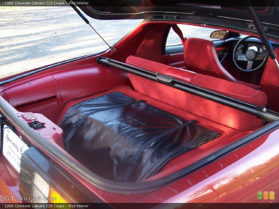 Red Interior Trunk for the 1986 Chevrolet Camaro Z28 Coupe #56259148