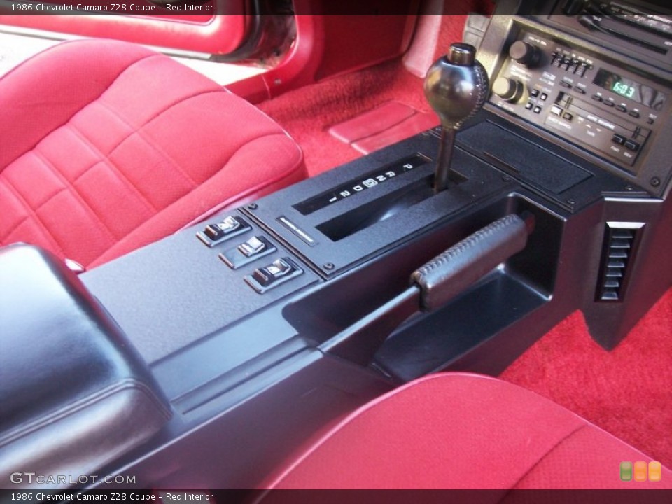Red Interior Transmission for the 1986 Chevrolet Camaro Z28 Coupe #56259233