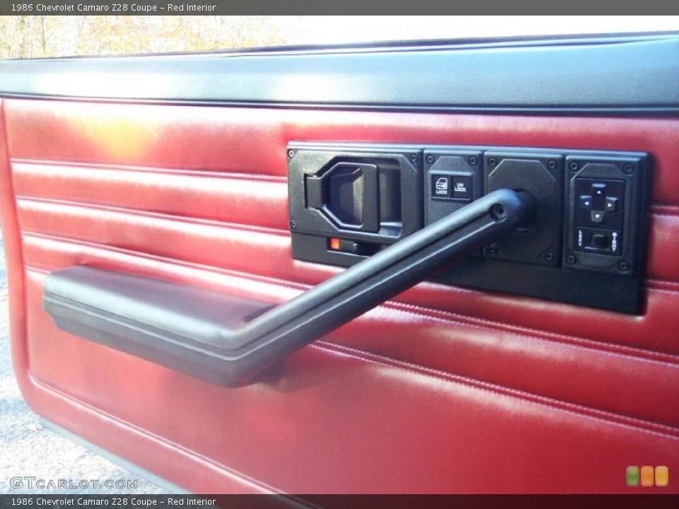 Red Interior Controls for the 1986 Chevrolet Camaro Z28 Coupe #56259251