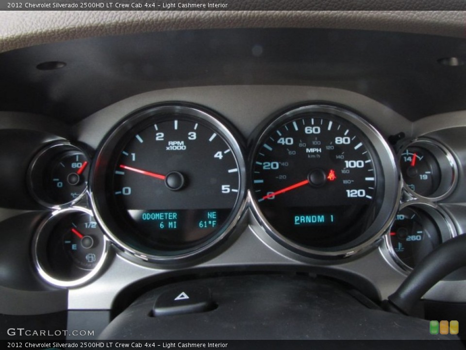 Light Cashmere Interior Gauges for the 2012 Chevrolet Silverado 2500HD LT Crew Cab 4x4 #56263829
