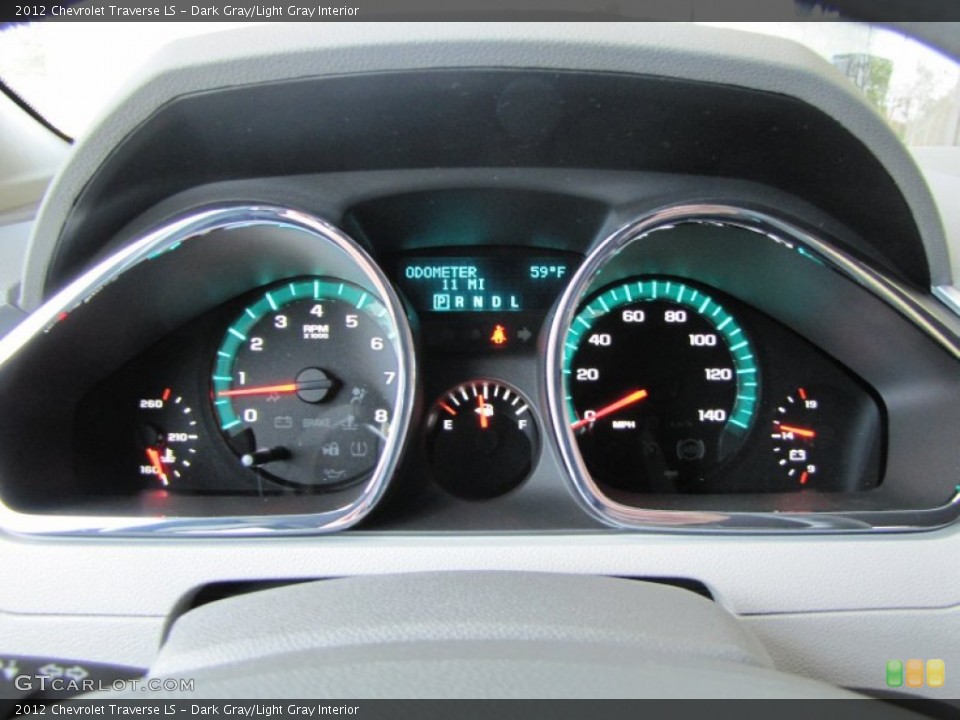 Dark Gray/Light Gray Interior Gauges for the 2012 Chevrolet Traverse LS #56264291