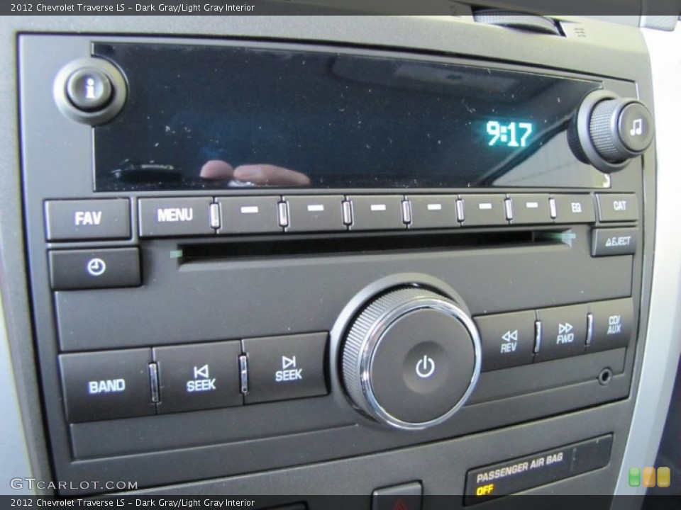 Dark Gray/Light Gray Interior Audio System for the 2012 Chevrolet Traverse LS #56264300