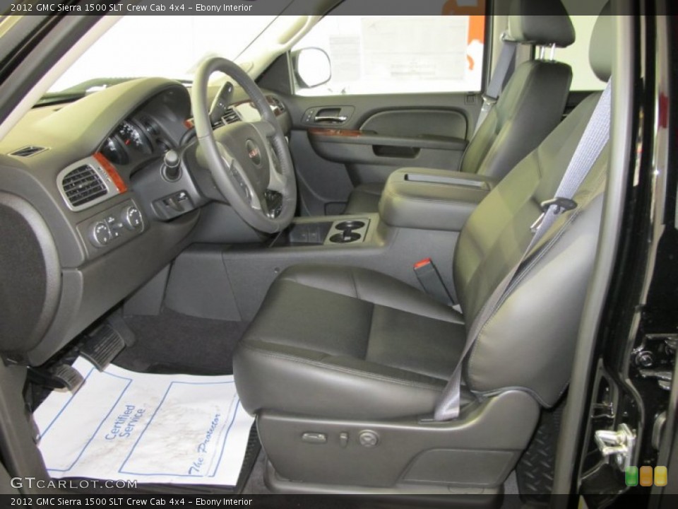 Ebony Interior Photo for the 2012 GMC Sierra 1500 SLT Crew Cab 4x4 #56265143