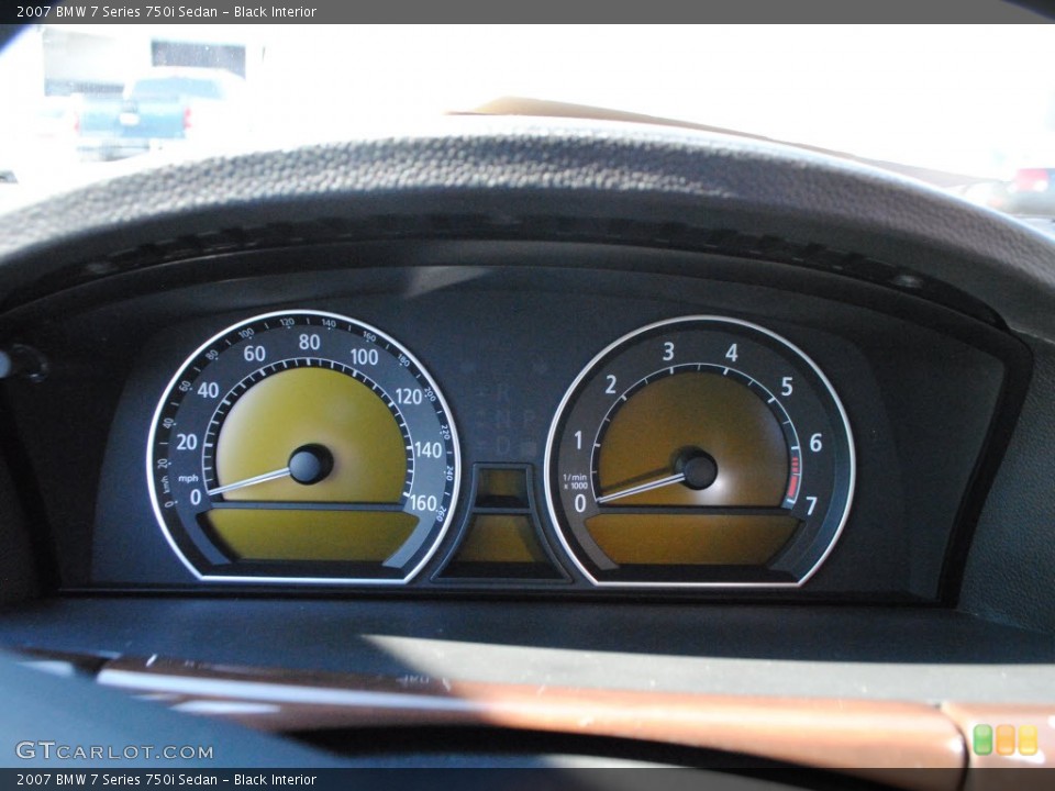 Black Interior Gauges for the 2007 BMW 7 Series 750i Sedan #56266388