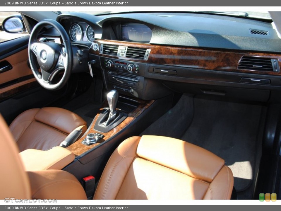 Saddle Brown Dakota Leather Interior Dashboard for the 2009 BMW 3 Series 335xi Coupe #56267822