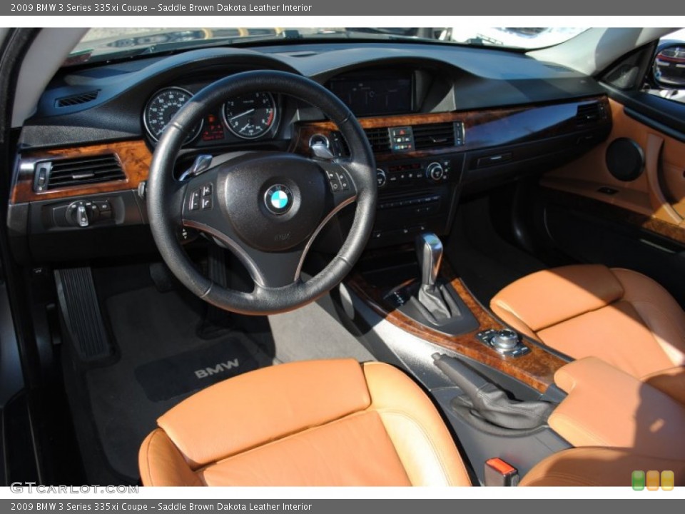 Saddle Brown Dakota Leather Interior Prime Interior for the 2009 BMW 3 Series 335xi Coupe #56267858