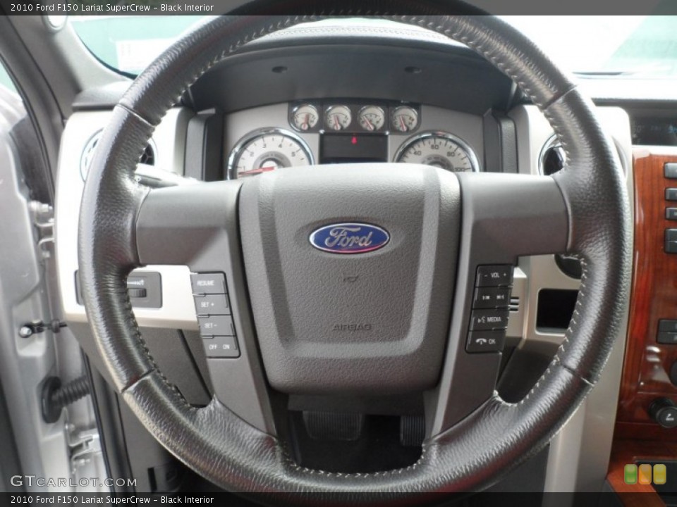 Black Interior Steering Wheel for the 2010 Ford F150 Lariat SuperCrew #56269278