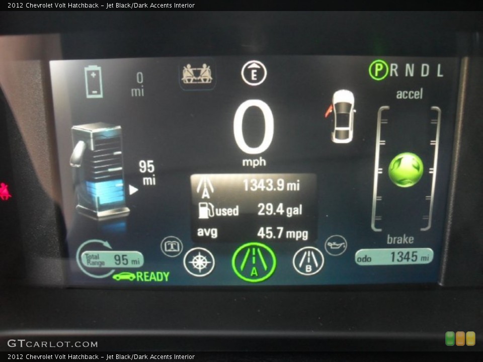 Jet Black/Dark Accents Interior Gauges for the 2012 Chevrolet Volt Hatchback #56269448