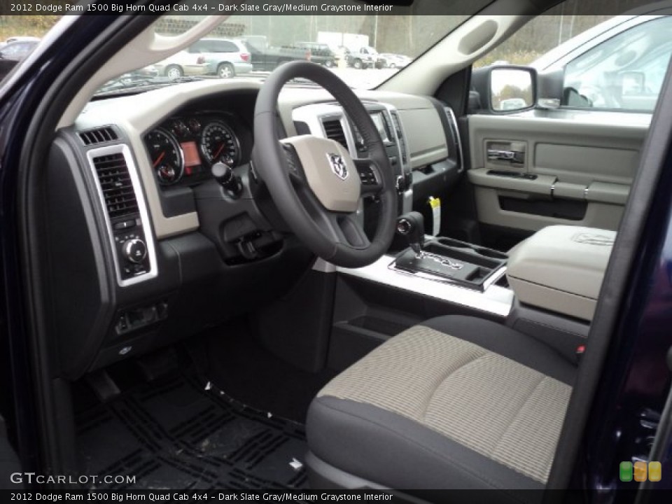 Dark Slate Gray/Medium Graystone Interior Photo for the 2012 Dodge Ram 1500 Big Horn Quad Cab 4x4 #56271470