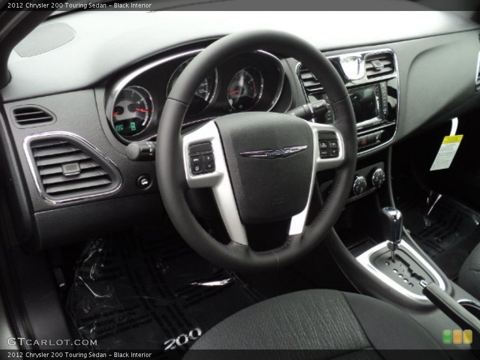 Black Interior Steering Wheel for the 2012 Chrysler 200 Touring Sedan #56272212