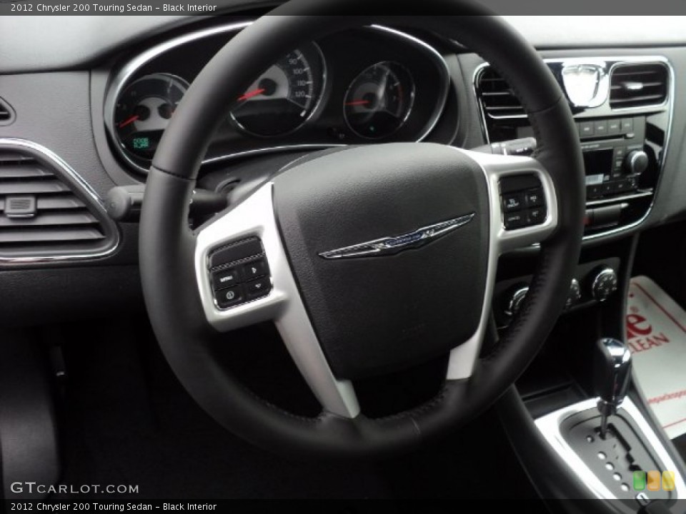 Black Interior Steering Wheel for the 2012 Chrysler 200 Touring Sedan #56272277