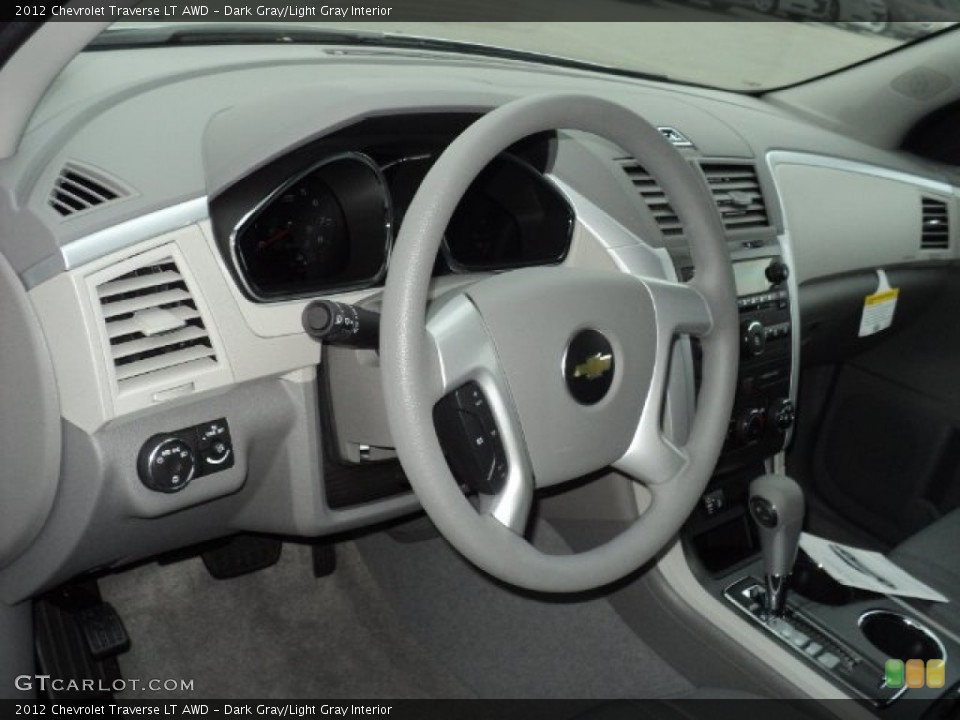 Dark Gray/Light Gray Interior Steering Wheel for the 2012 Chevrolet Traverse LT AWD #56272595