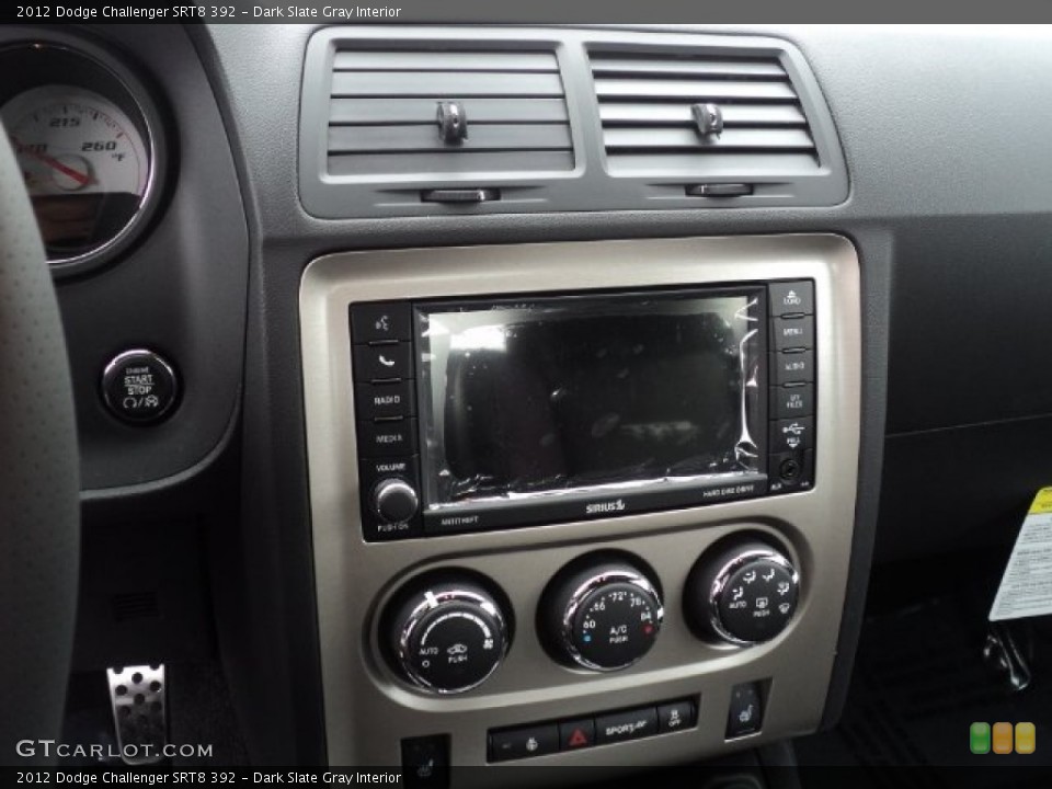 Dark Slate Gray Interior Controls for the 2012 Dodge Challenger SRT8 392 #56272661